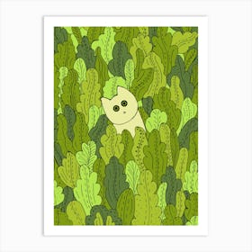 Cat In A Jungle Art Print