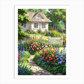 Garden In Bloom 1 Art Print