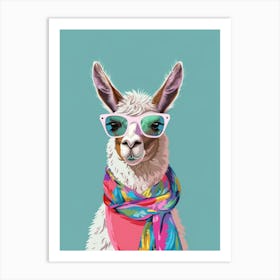 Llama In Sunglasses Art Print