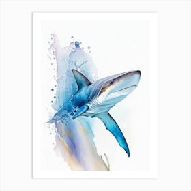 Silvertip Shark Watercolour Art Print