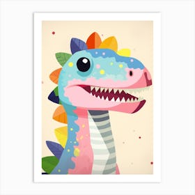 Colourful Dinosaur Torvosaurus 3 Art Print