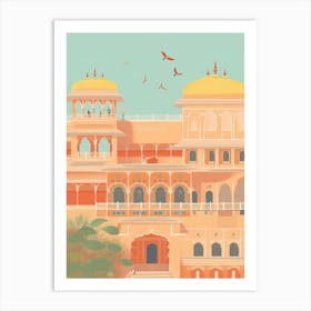 Jaipur India Travel Illustration 3 Art Print