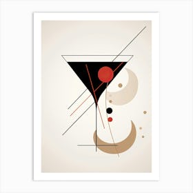 Mid Century Modern Espresso Martini Floral Infusion Cocktail 3 Art Print