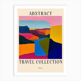 Abstract Travel Collection Poster Kosovo 2 Art Print