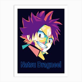 Natsu Dragneel Popart Wpap Art Print