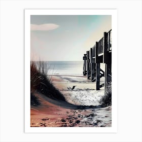 Beach Pier Art Print