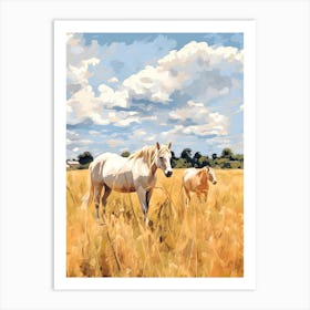 Horses Painting In Lexington Kentucky, Usa 1 Art Print