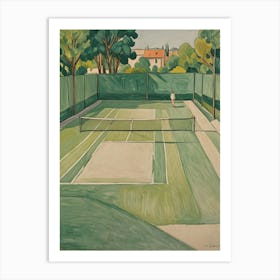 Abstract Tennis Court Art Print