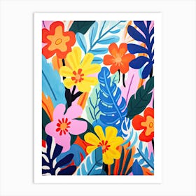 Petal Harmony; Matisse Style Floral Elegance Flower Art Print