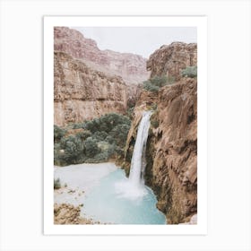 Havasupai Desert Waterfall Art Print