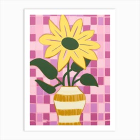 Sunflower Flower Vase 1 Art Print