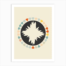 Colourful Explosion Abstract Minimal Art Print