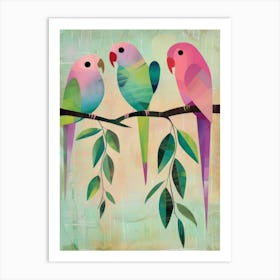 Three Parrots Art Print