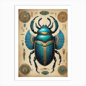 Egyptian Scarab Art Print 0 Art Print