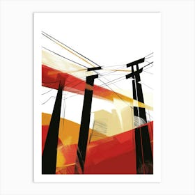 Telephone Poles Art Print