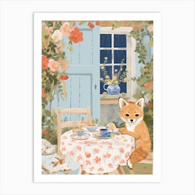Animals Having Tea   Fox 1 Art Print