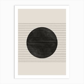 Black Circle, Japanese Minimalist Art Print