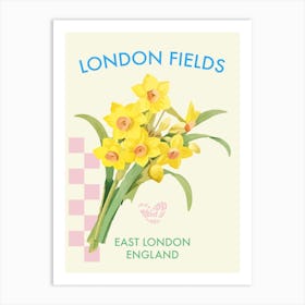 London Fields Flower Poster Art Print