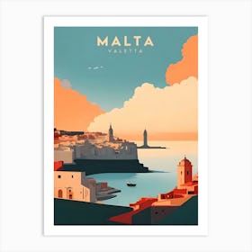 Valetta Malta Travel Art Print