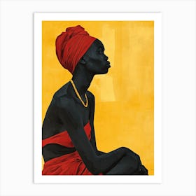 The African Woman; A Boho Reflection Art Print