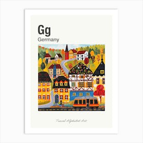 Kids Travel Alphabet  Germany 3 Art Print