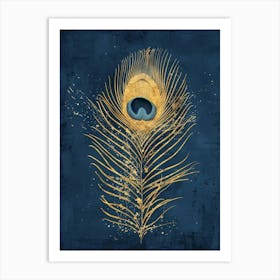 Peacock Feather Canvas Print 1 Art Print