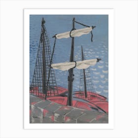 Fishing Boats, Mikuláš Galanda Art Print