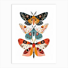 Colourful Insect Illustration Moth 31 Art Print