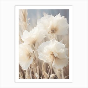 Boho Dried Flowers Hollyhock 3 Art Print