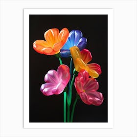 Bright Inflatable Flowers Forget Me Not 2 Art Print