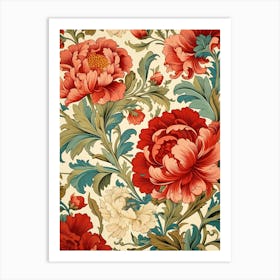 Floral Wallpaper 371 Art Print