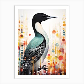 Bird Painting Collage Common Loon 4 Art Print