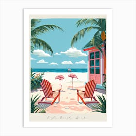 Poster Of Eagle Beach, Aruba, Matisse And Rousseau Style 4 Art Print