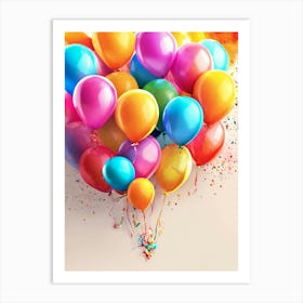 Colorful Balloons Art Print