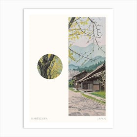 Karuizawa Japan 3 Cut Out Travel Poster Art Print