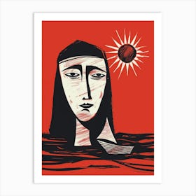 Girl In A Boat Art Print