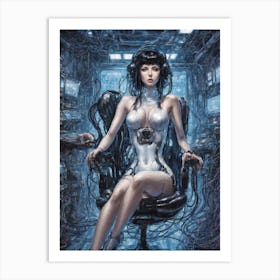 Cybernetic Woman Art Print