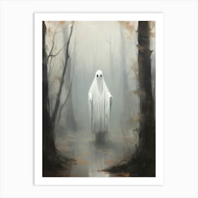 Hallooween Ghost Painting Art Print