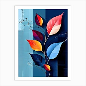 Colorful Leaves 5 Art Print