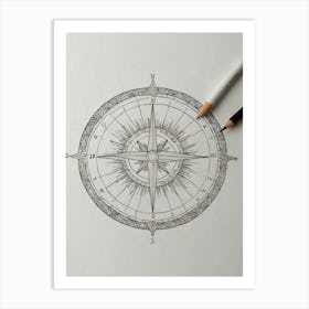 Compass Art Print