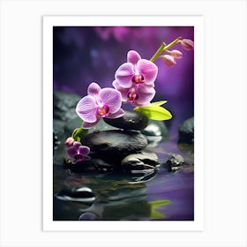 Orchids In Water 1 Art Print