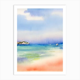 Navagio Beach 3, Zakynthos, Greece Watercolour Art Print