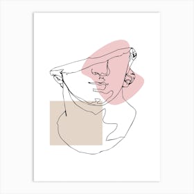 Bust Illustration - Line Art Art Print