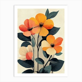 Flowers On A Branch Art Print