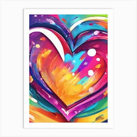 Heart Painting Art Print