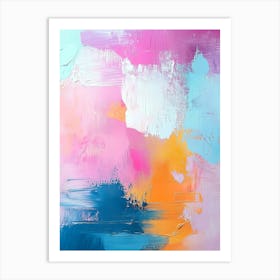 Abstract Art With Pastel Colours Art Print