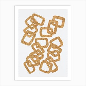 Copper Glitter Rectangle Chain Art Print
