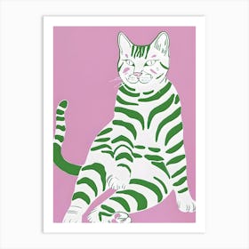 Striped Cat 1 Art Print