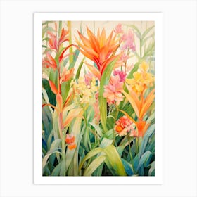 Tropical Plant Painting Dracaena 2 Art Print
