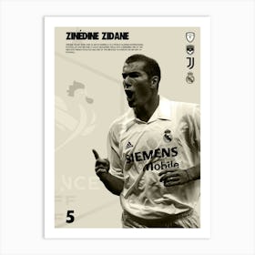 Zinedine Zidane 1 Art Print